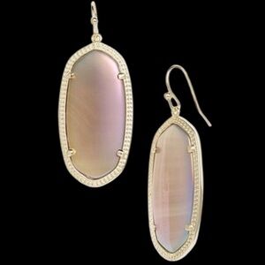 💜Kendra Scott Iridescent Agate Gold Danielle Drop Earrings Rare/RETIRED/Vintage